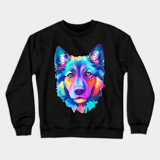 Colorful Dog Painting Crewneck Sweatshirt